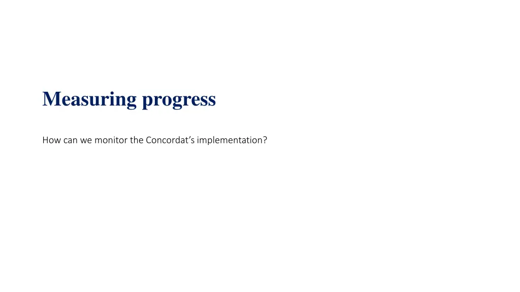 measuring progress