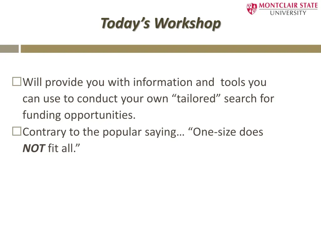 today s workshop