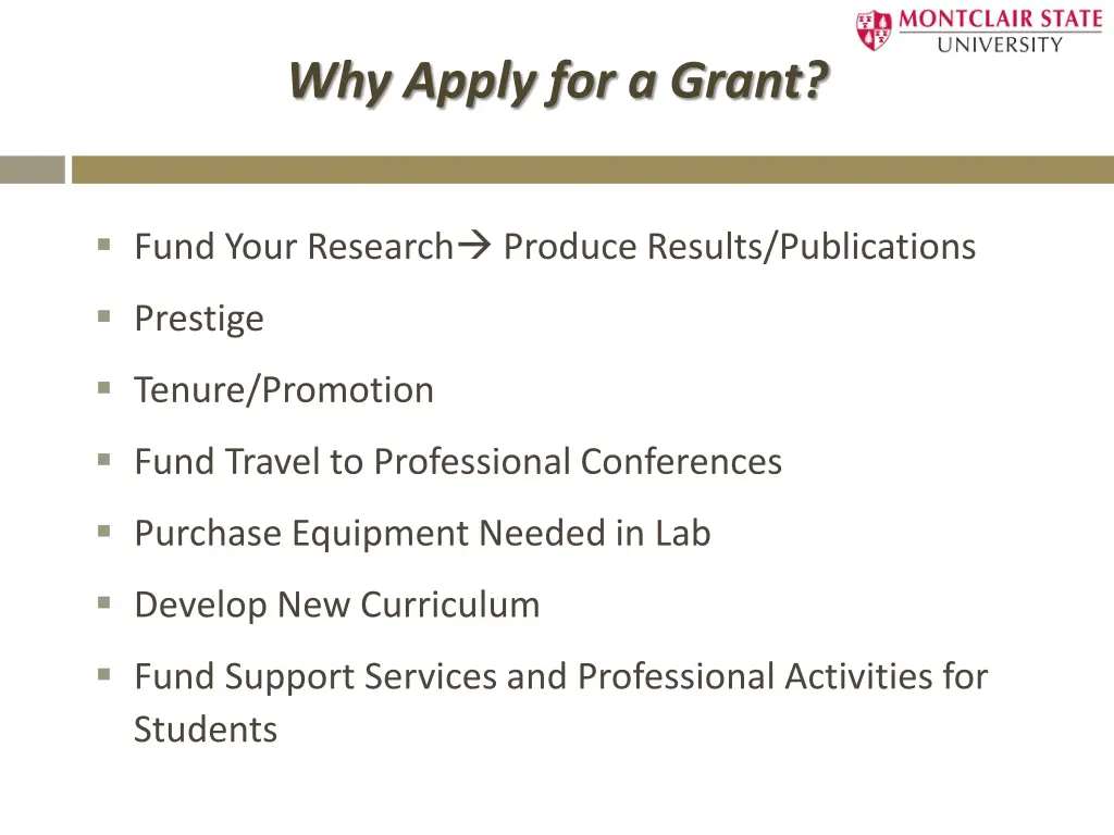why apply for a grant