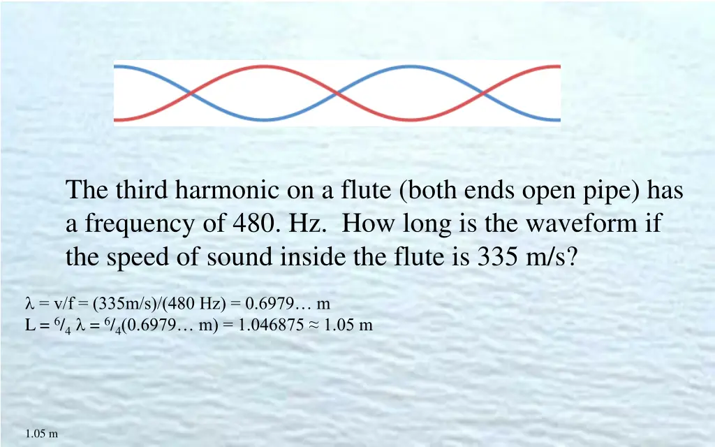 the third harmonic on a flute both ends open pipe