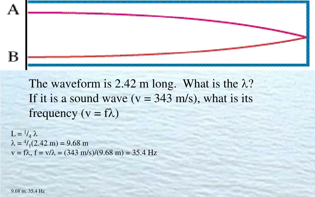 the waveform is 2 42 m long what