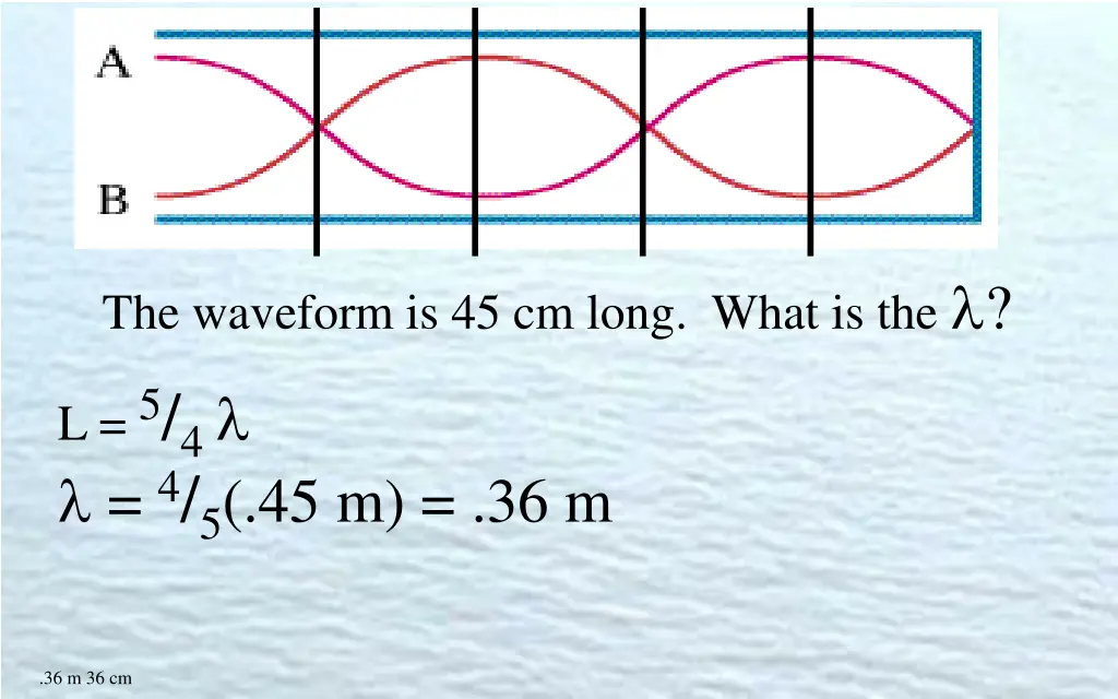 the waveform is 45 cm long what is the