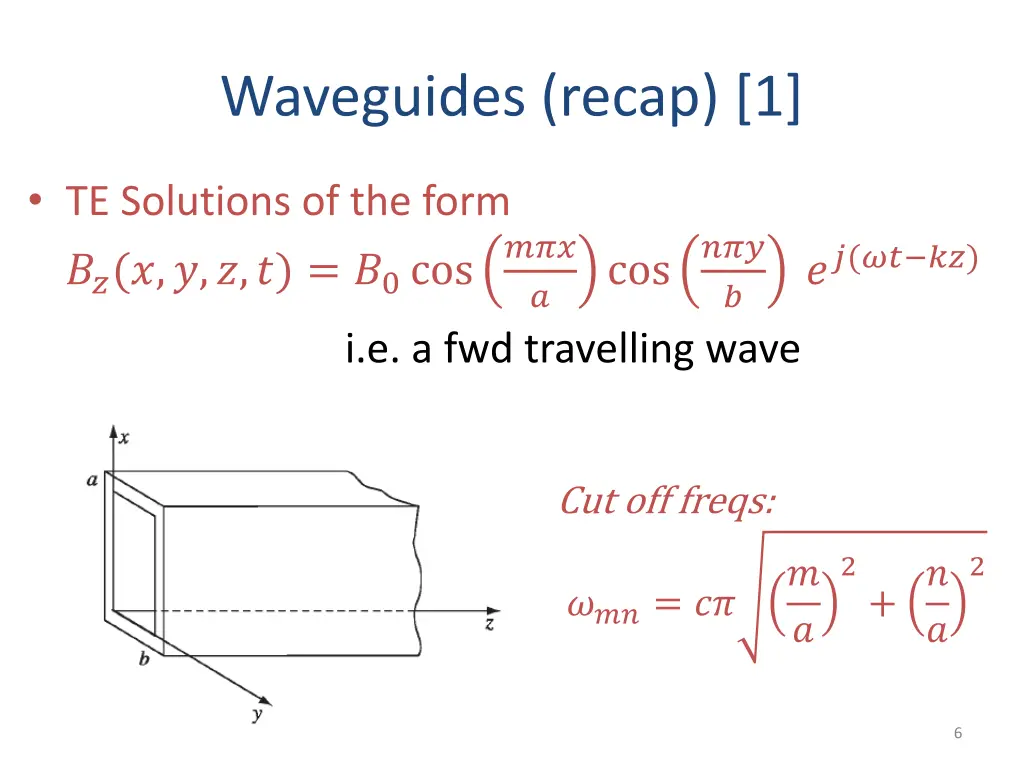 waveguides recap 1 3
