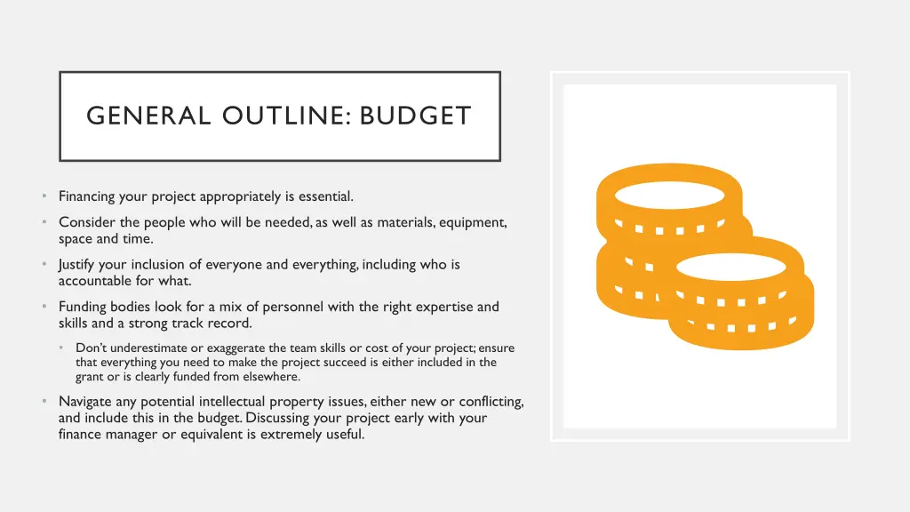 general outline budget