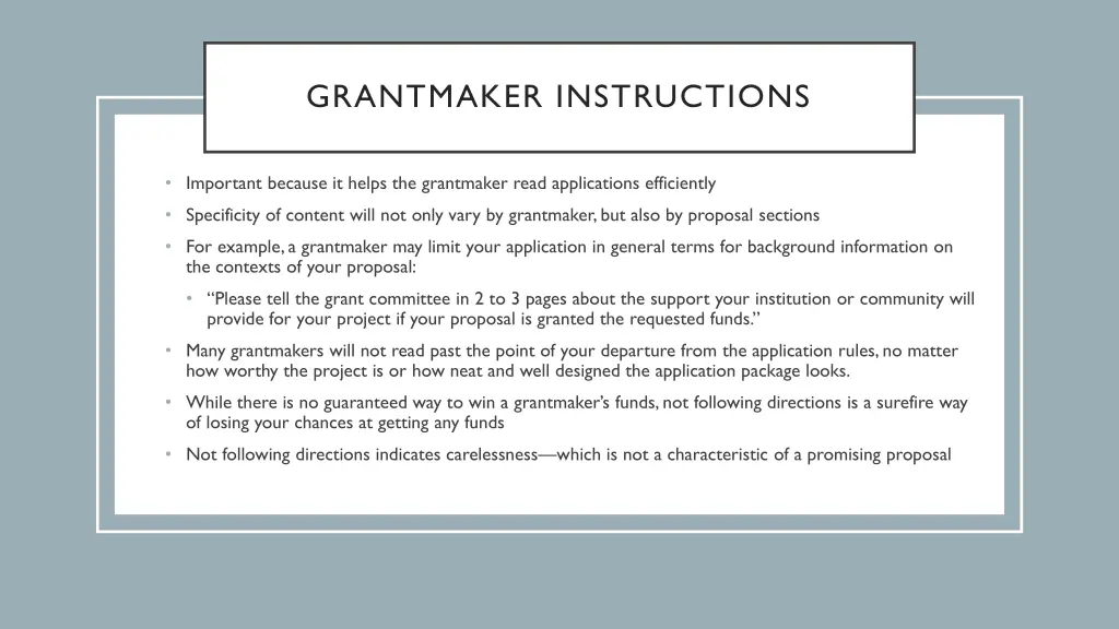 grantmaker instructions