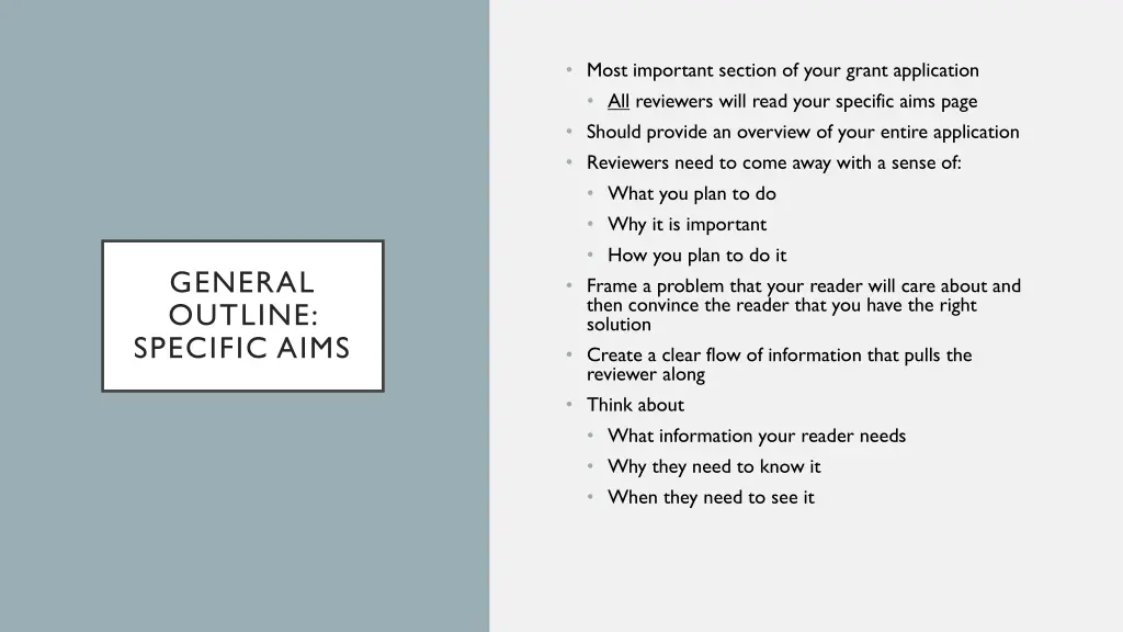 most important section of your grant application