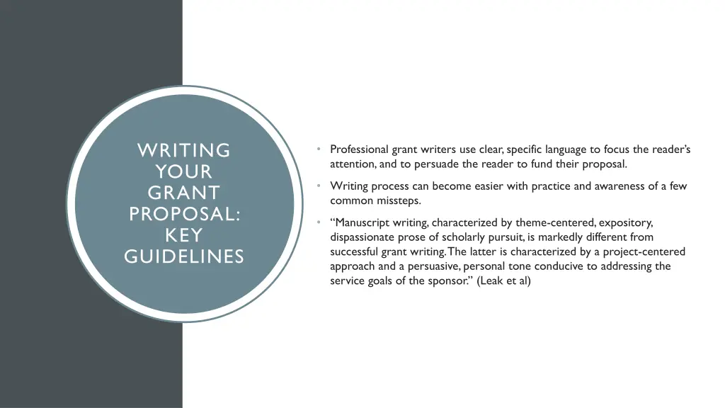 writing your grant proposal key guidelines 1