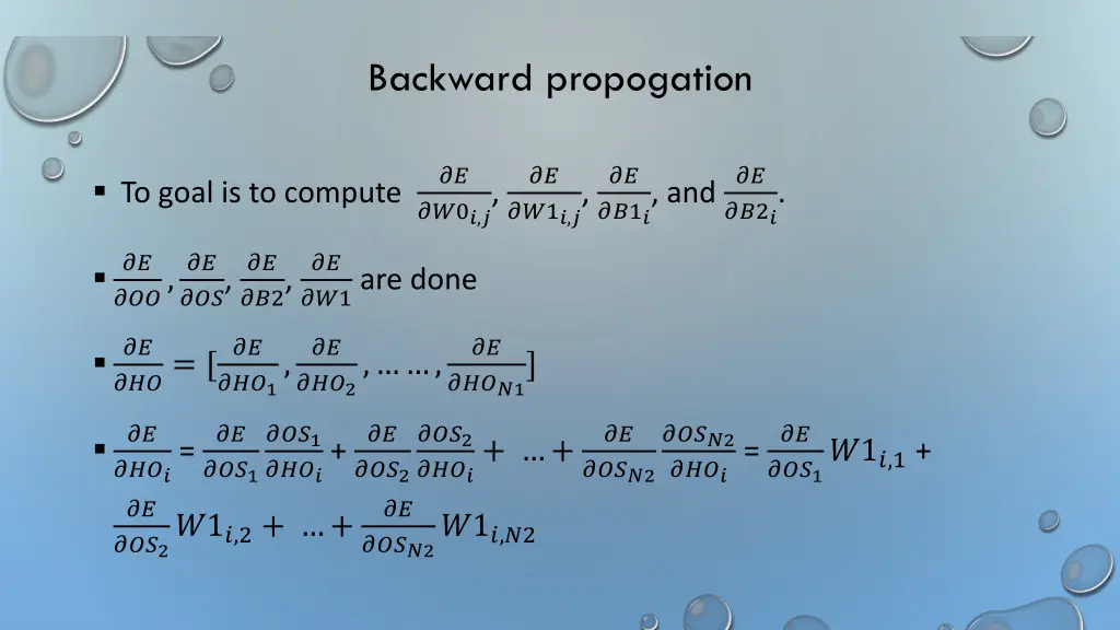 backward propogation 5