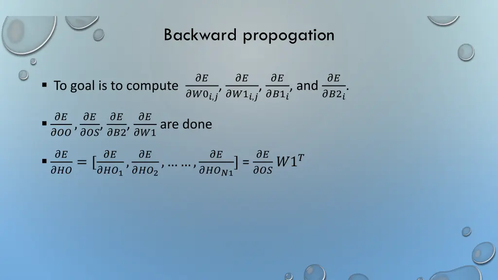 backward propogation 6