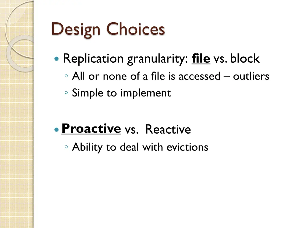 design choices