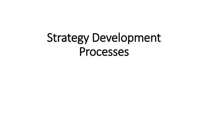 strategy strategy development development