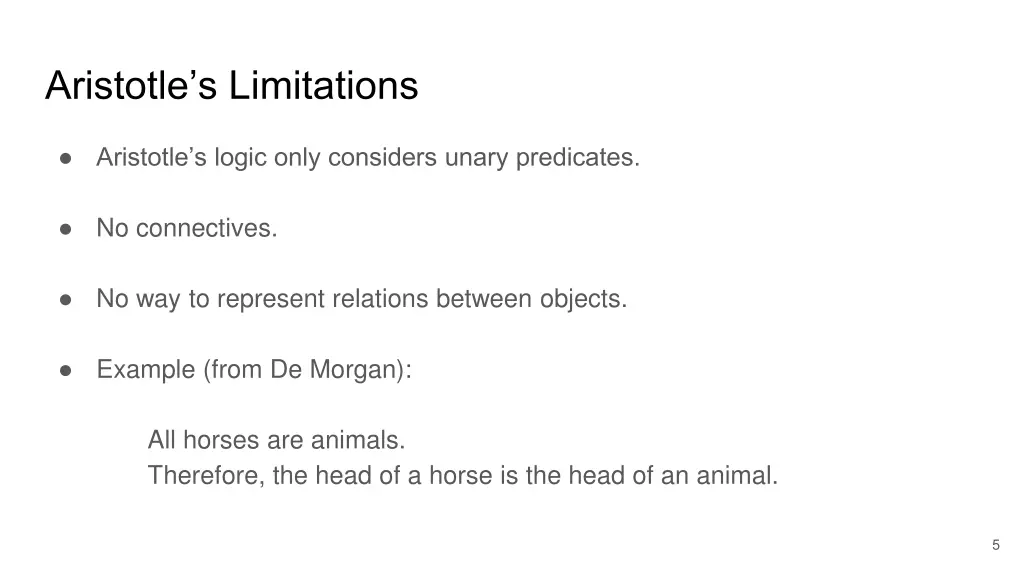aristotle s limitations