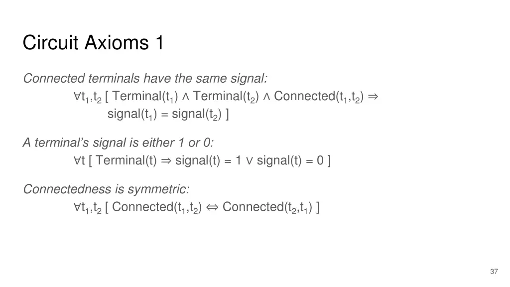 circuit axioms 1