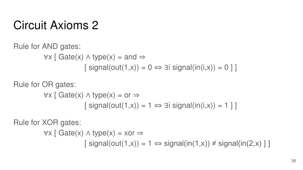 circuit axioms 2