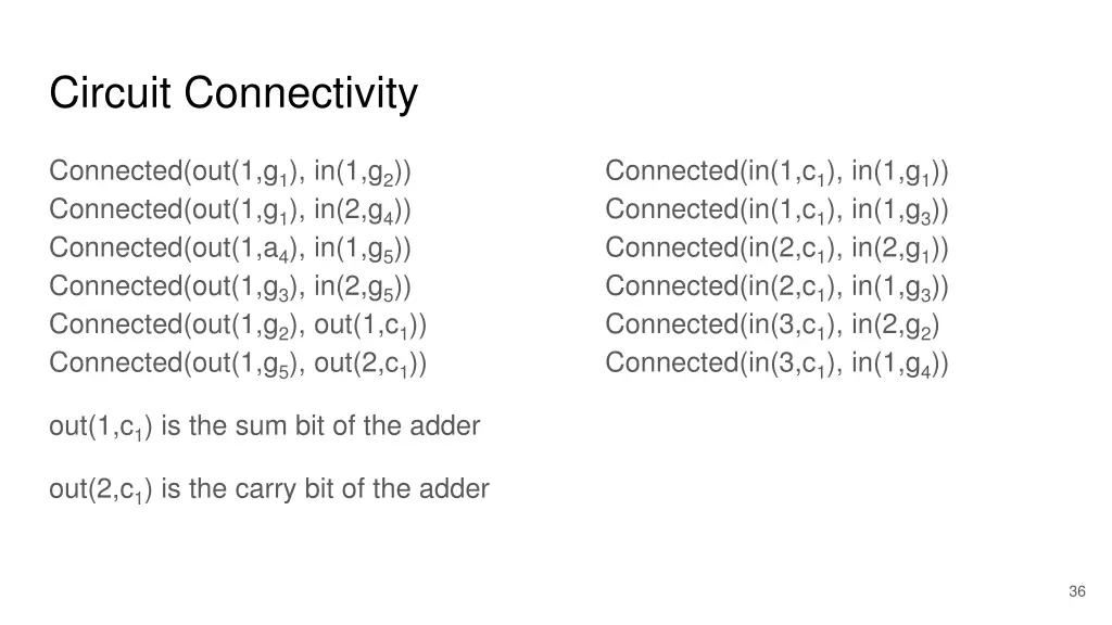 circuit connectivity
