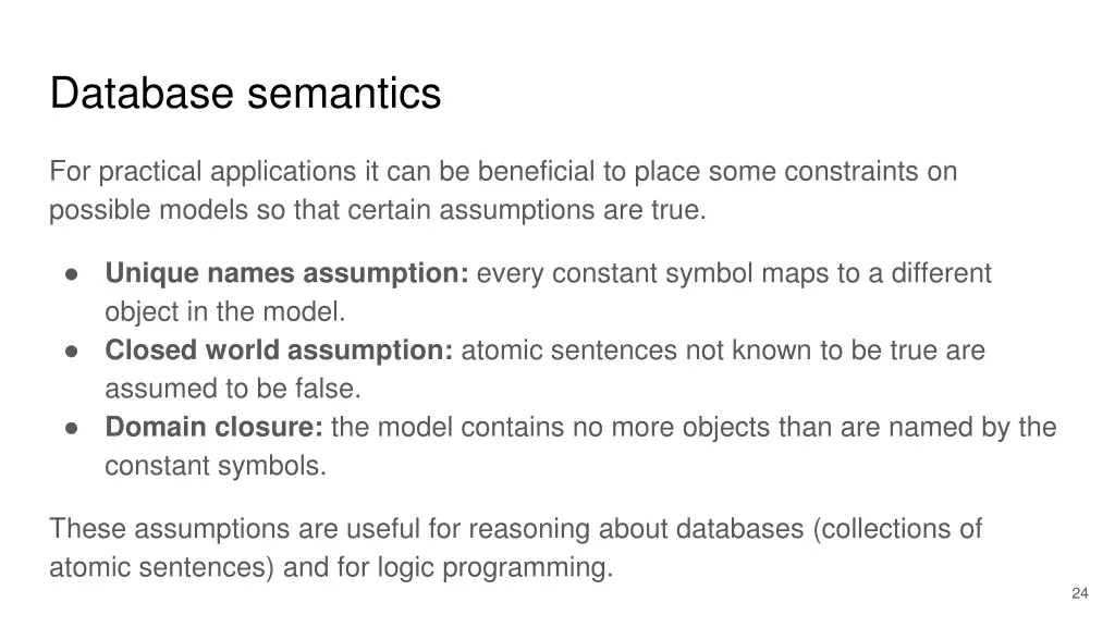 database semantics