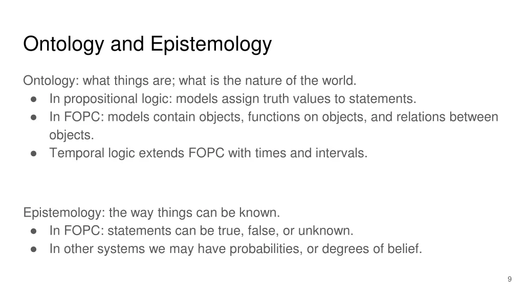 ontology and epistemology