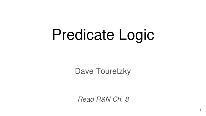 predicate logic