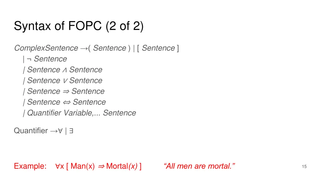 syntax of fopc 2 of 2