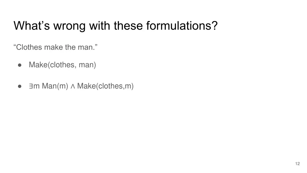 what s wrong with these formulations