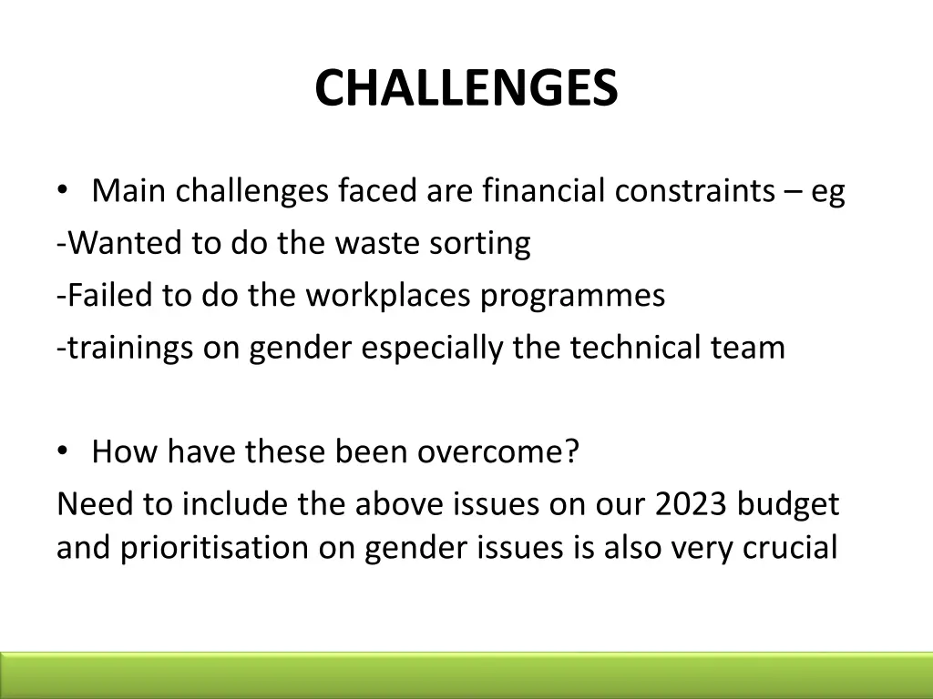 challenges