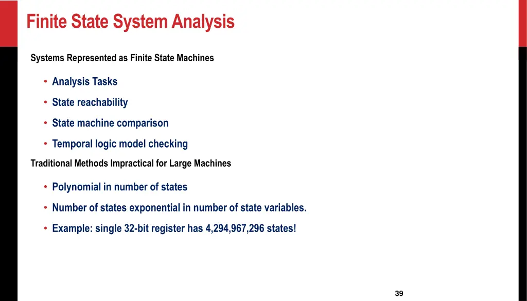 finite state system analysis