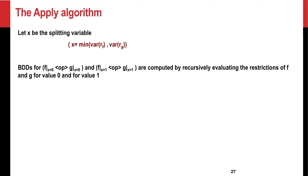 the apply algorithm 2