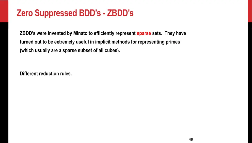 zero suppressed bdd s zbdd s
