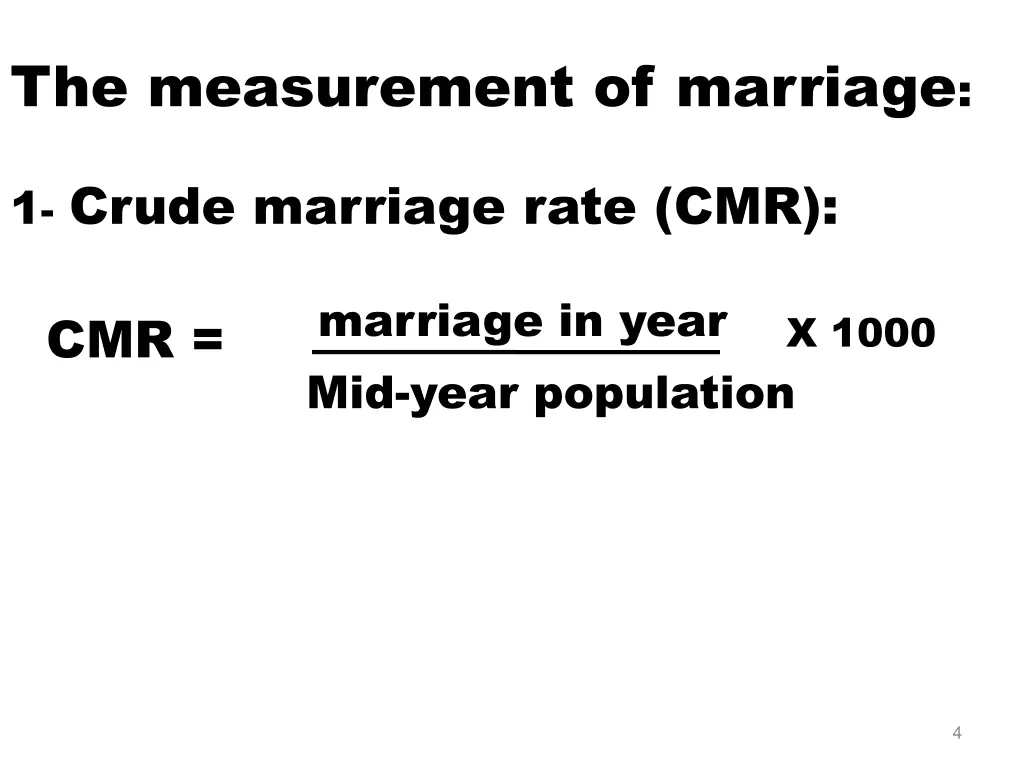 the measurement of marriage