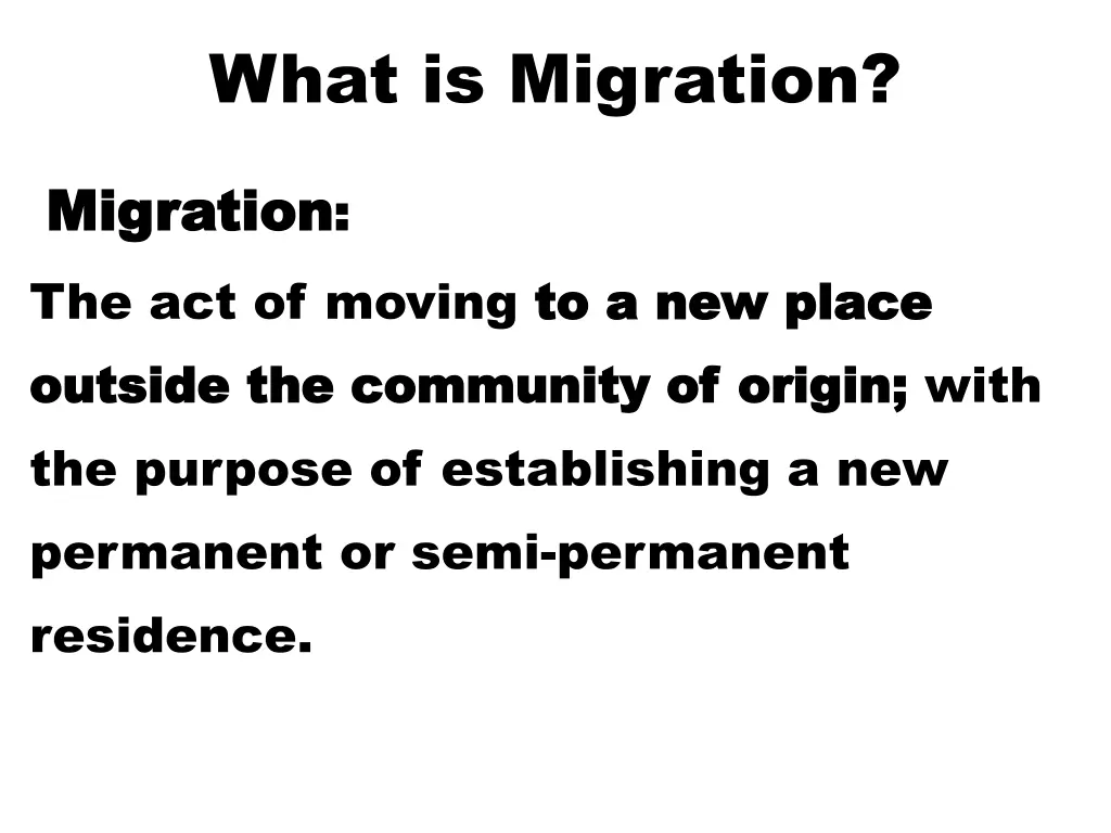 what is migration