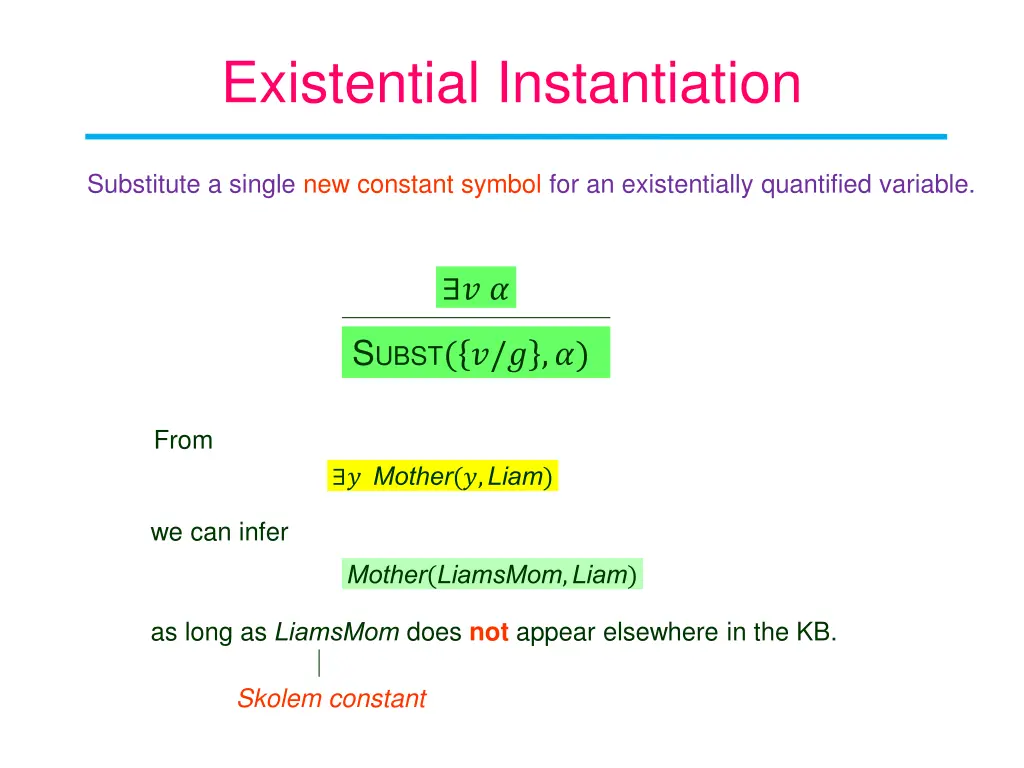 existential instantiation