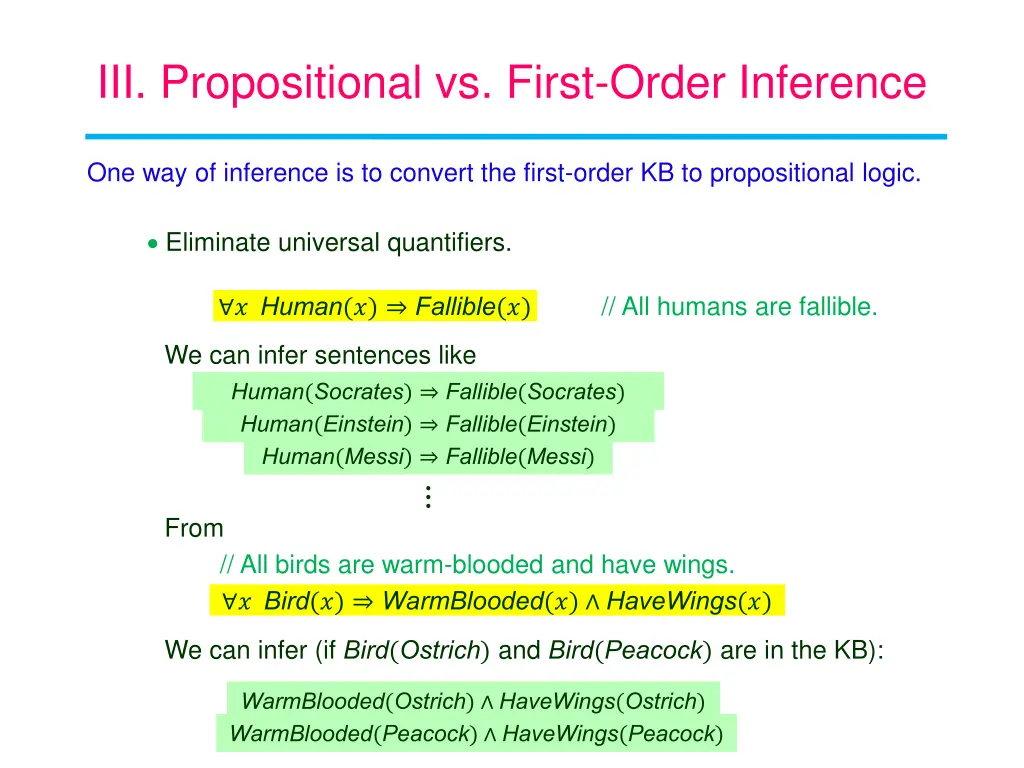 iii propositional vs first order inference