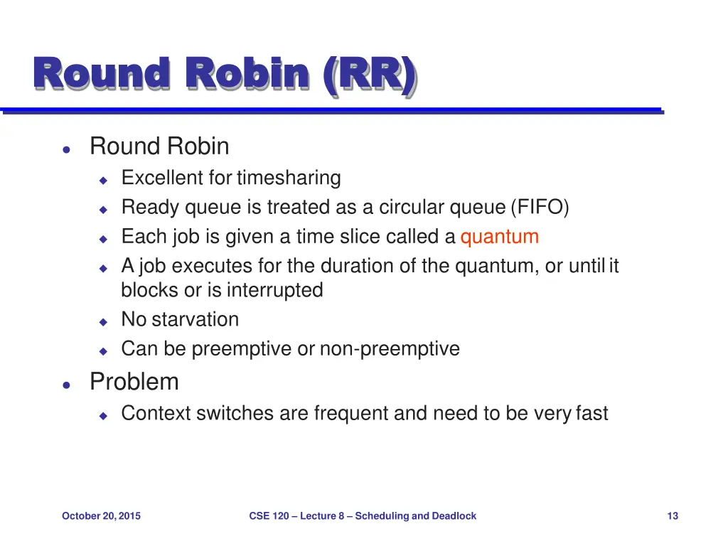round robin round robin rr