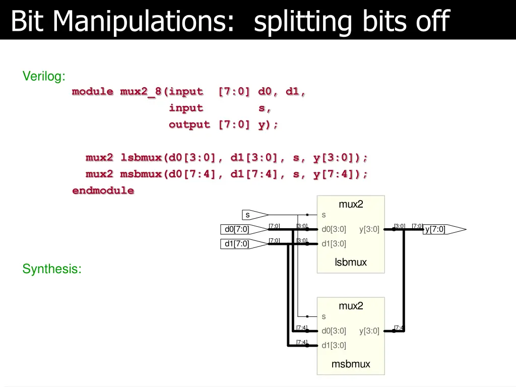 bit manipulations splitting bits off