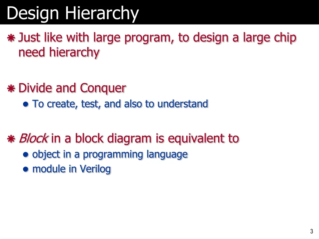 design hierarchy