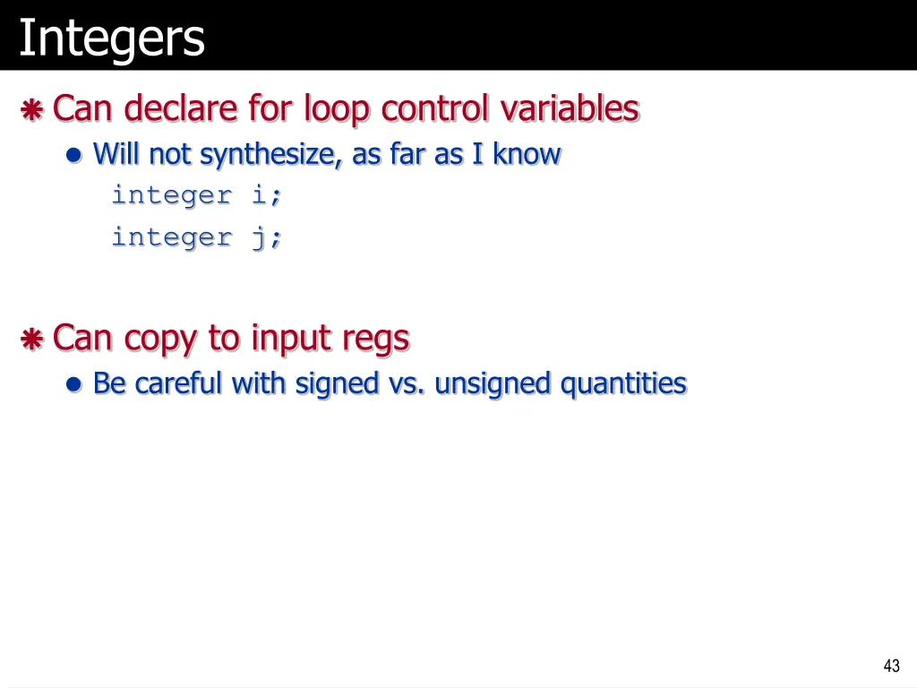 integers