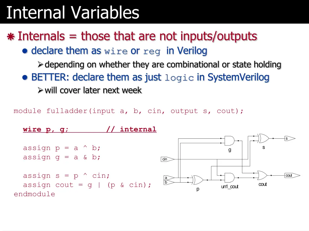 internal variables