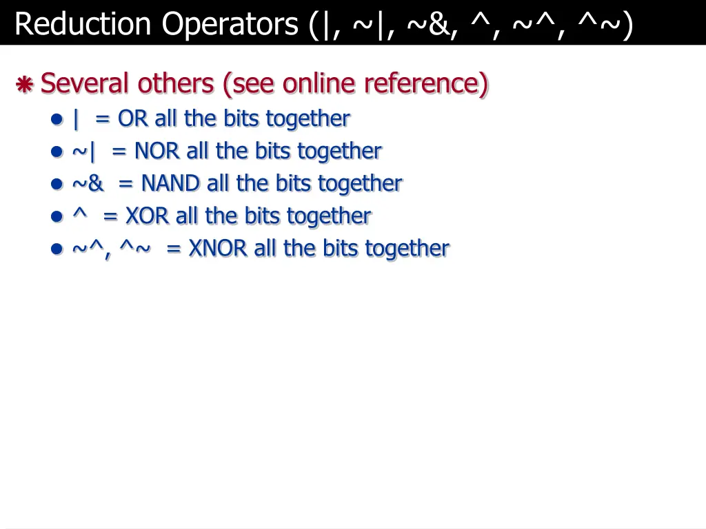 reduction operators 1