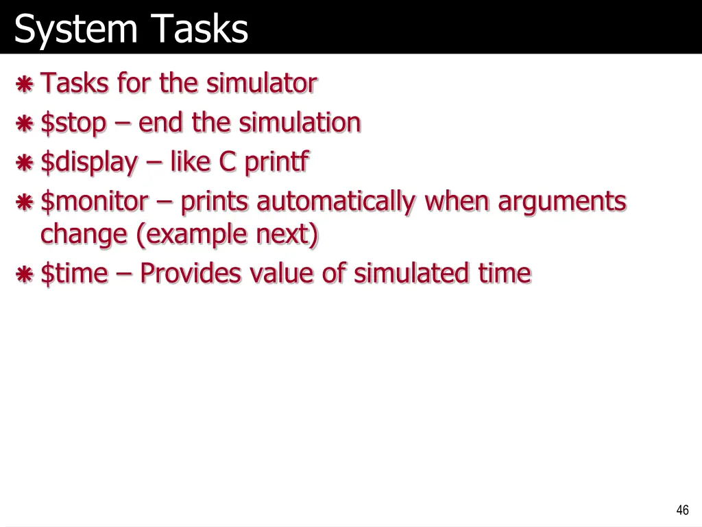 system tasks