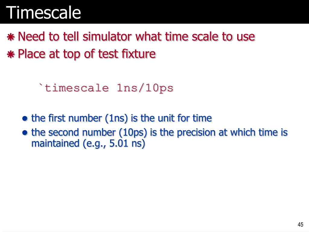timescale