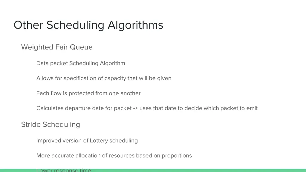 other scheduling algorithms
