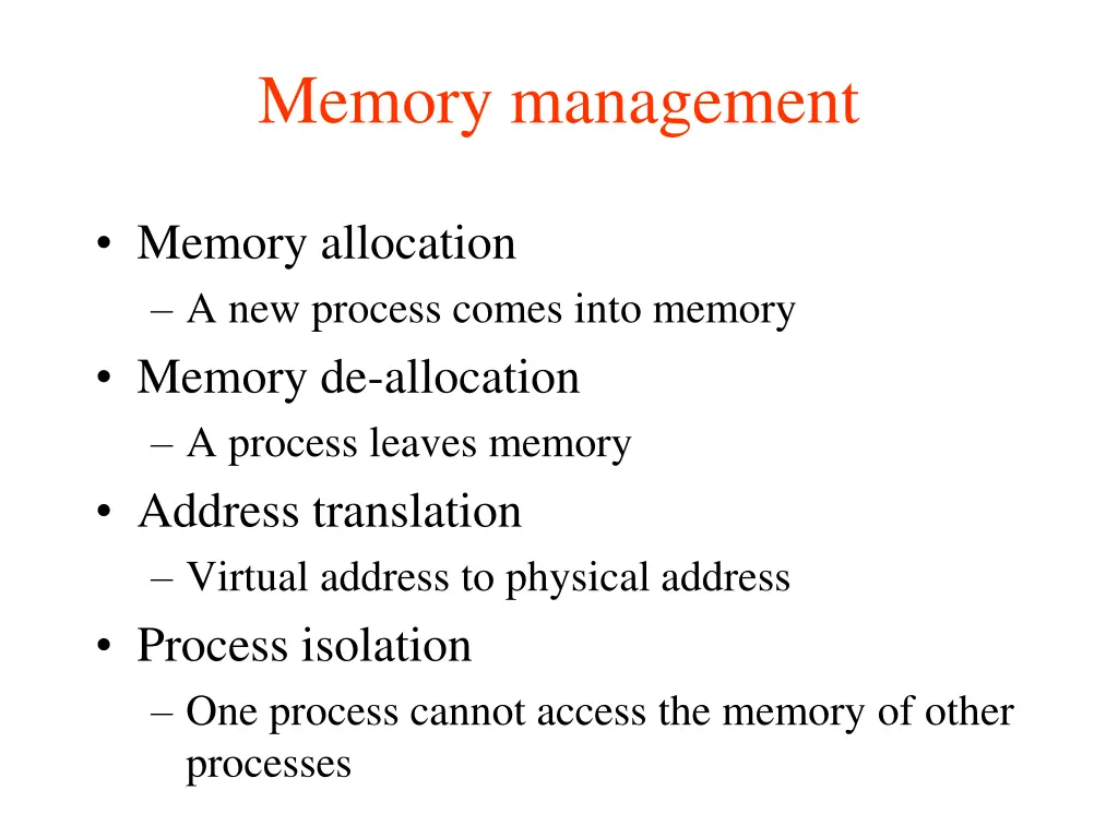 memory management