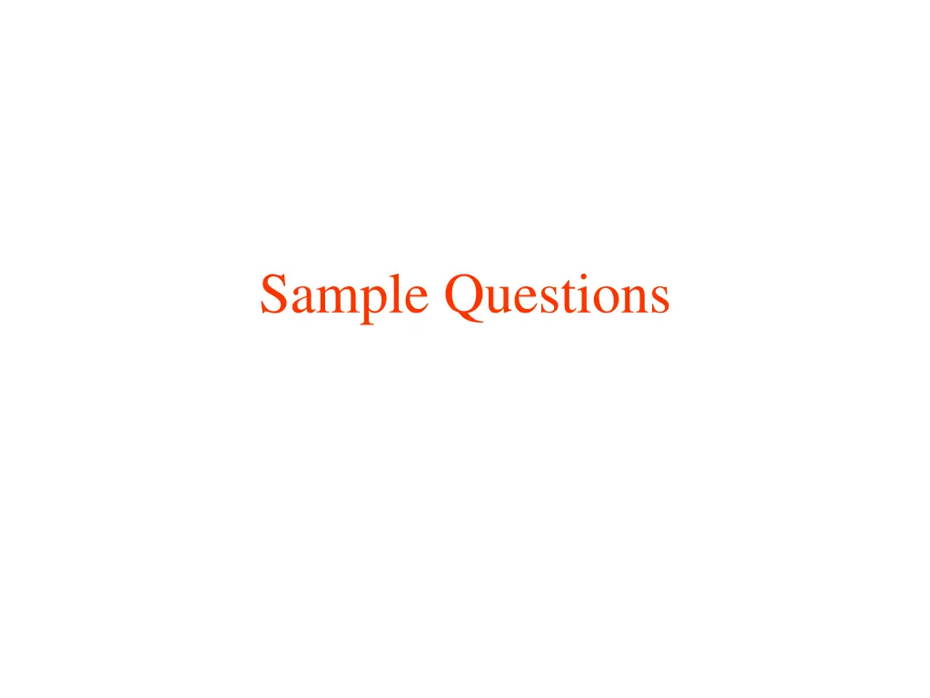 sample questions