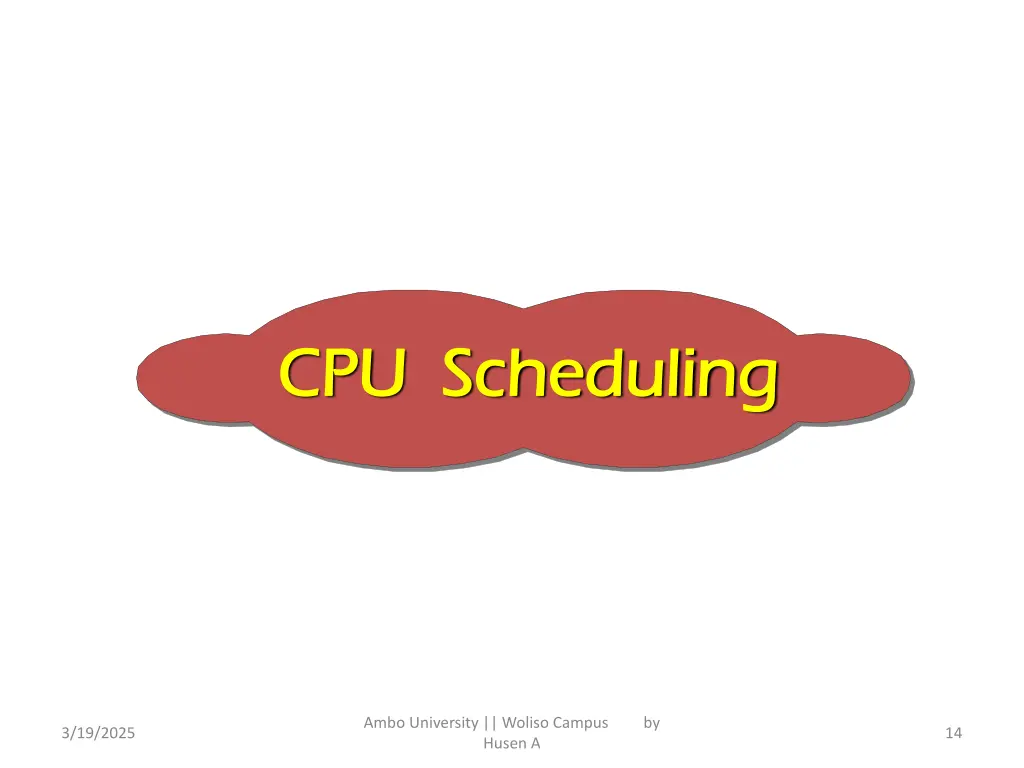 cpu scheduling cpu scheduling