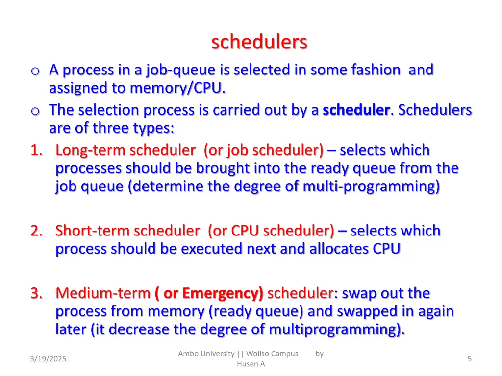 schedulers