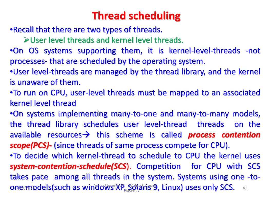 thread scheduling