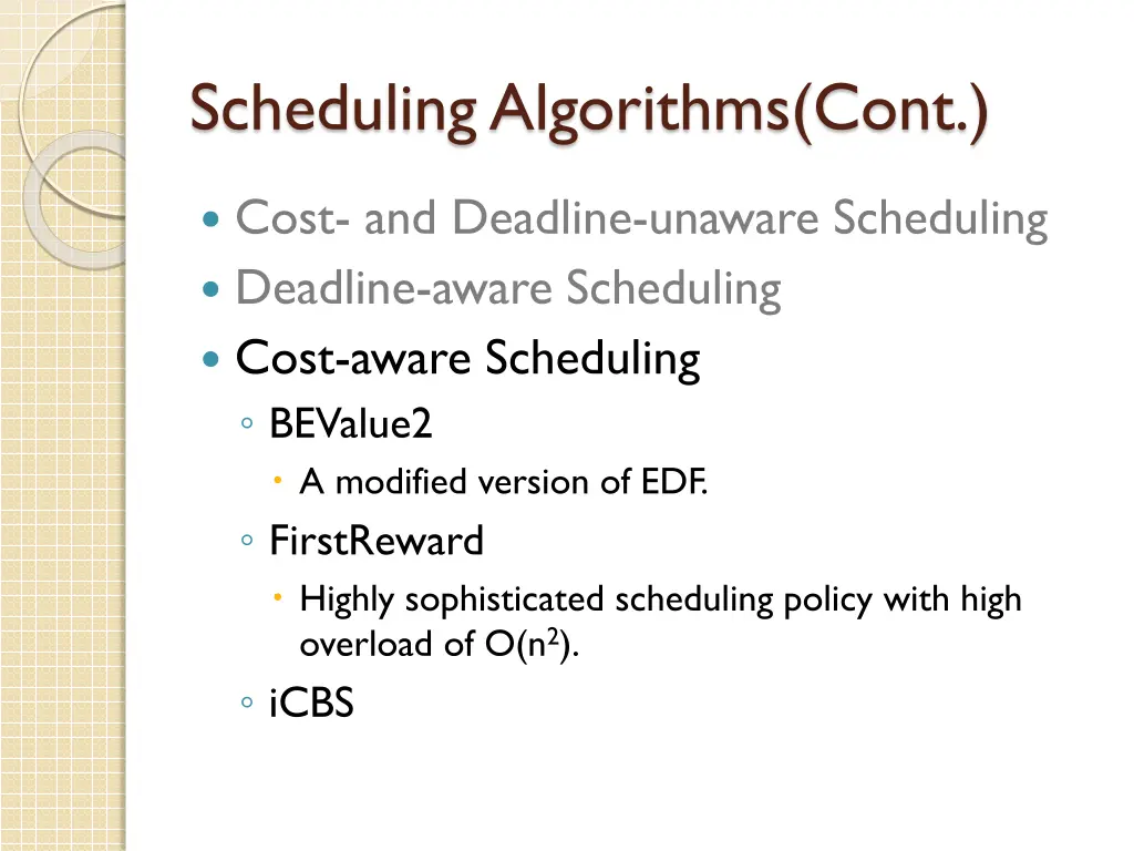 scheduling algorithms cont 1