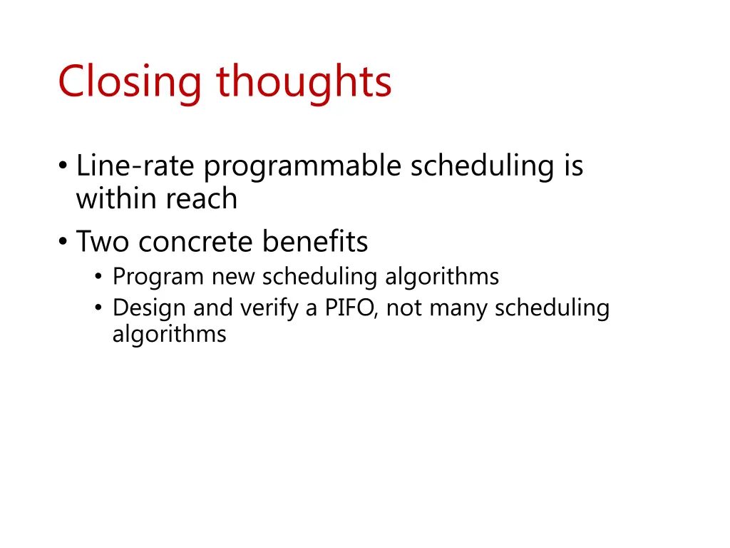 closing thoughts