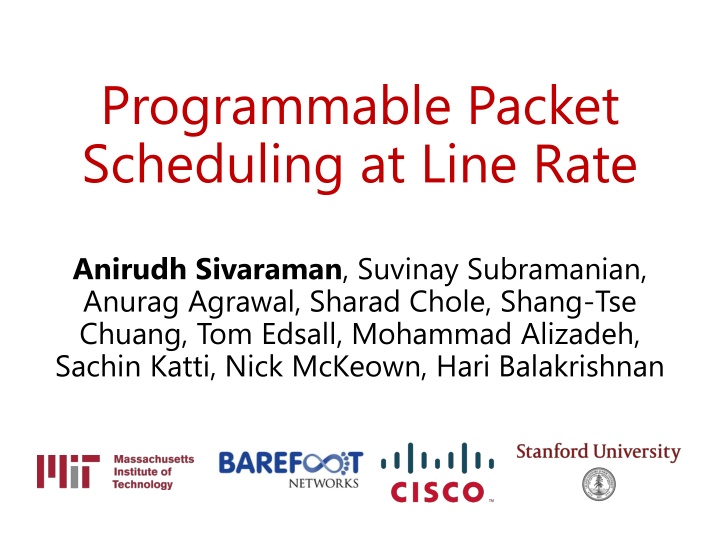 programmable packet scheduling at line rate