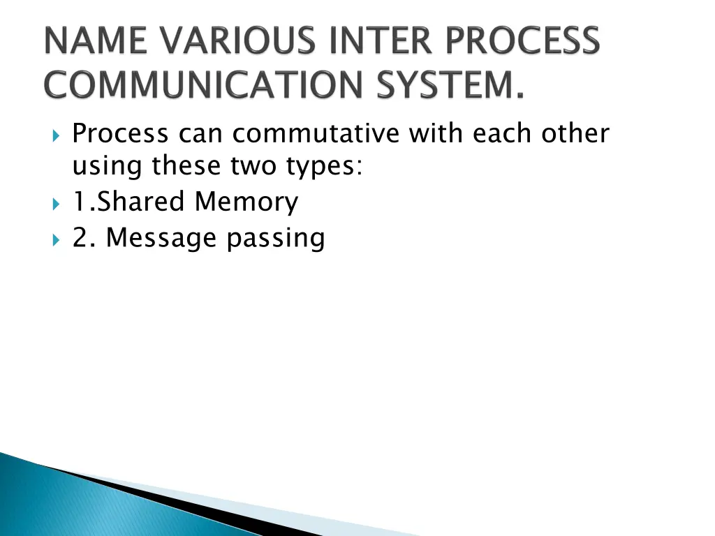 process can commutative with each other using